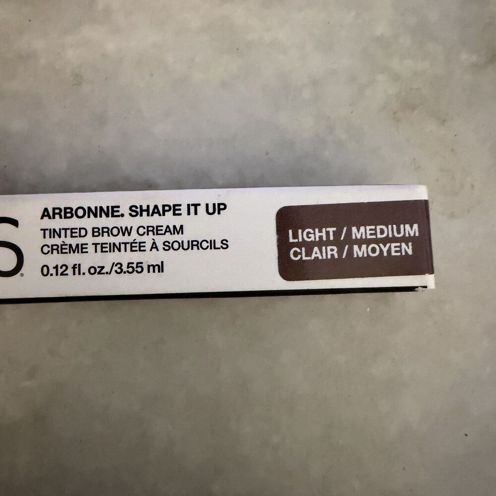 Arbonne Shape It Up Tinted Brow Cream LIGHT /MEDIUM 0.12oz NEW Discontinued HTF - Picture 5 of 7